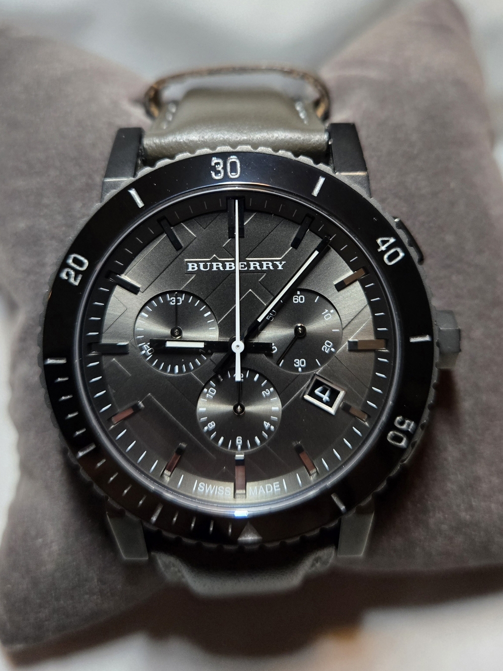 Burberry Men's Chronograph Watch in Gunmetal Gray